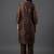 tailored women floral printed regular chanderi silk kurta with trousers