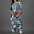 formal women floral printed regular thread work kurta with trousers