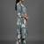 formal women floral printed regular thread work kurta with trousers