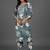 formal women floral printed regular thread work kurta with trousers
