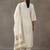 floral embroidered a-line cotton kurta & trousers sets