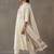 floral embroidered a-line cotton kurta & trousers sets