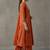 floral embroidered a-line cotton kurta & trousers sets