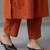 floral embroidered a-line cotton kurta & trousers sets