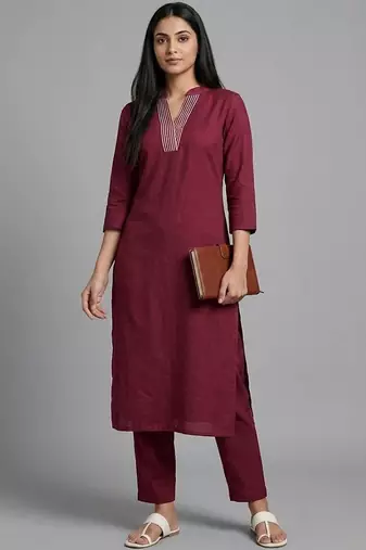 structured workwear women regular kurta with trousers