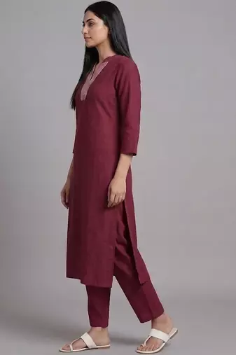 structured workwear women regular kurta with trousers