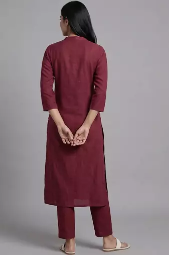 structured workwear women regular kurta with trousers