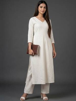 formal women regular kurta with trousers 1