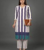 everyday classic women printed regular kurta with trousers