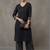 workwear women striped regular thread work cotton kurta with trousers
