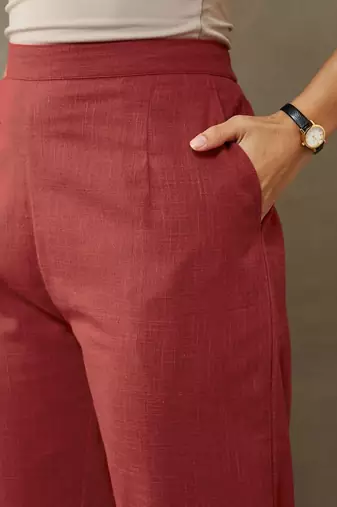 formal women regular thread work cotton kurta with harem pants