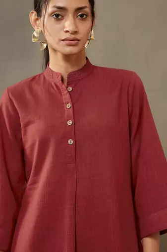 formal women regular thread work cotton kurta with harem pants