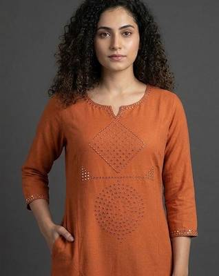 everyday classic women ethnic motifs embroidered regular beads and stones kurta with trousers 6