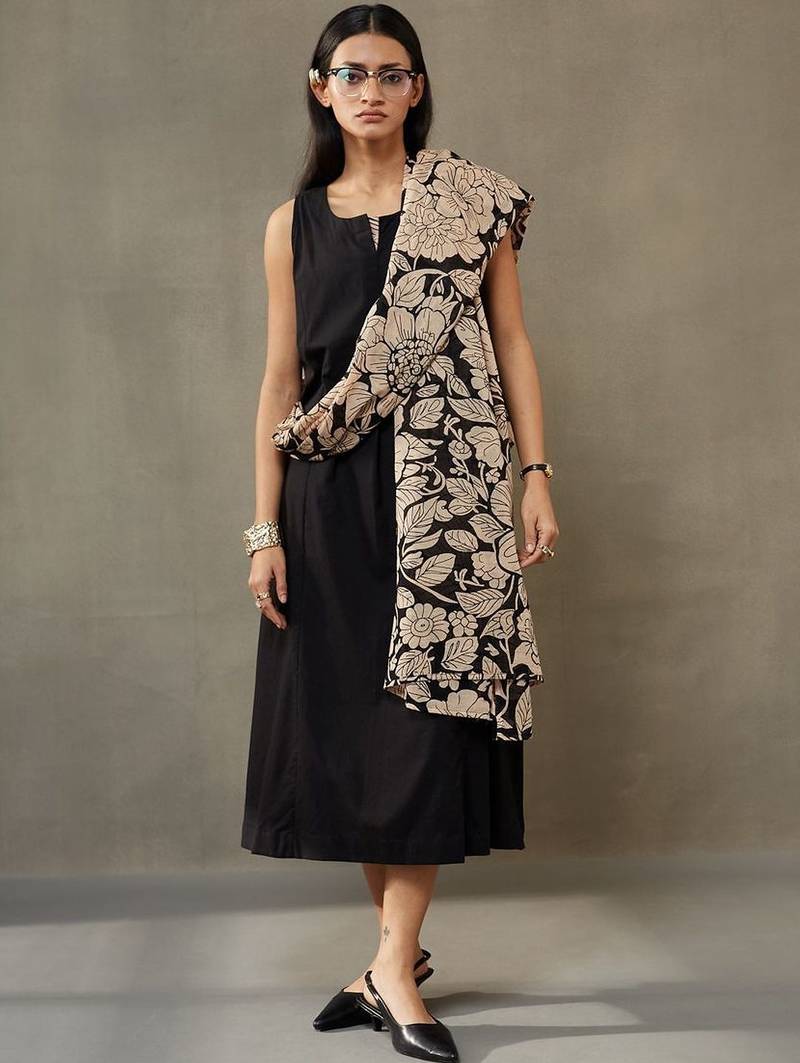 contemporary formal women floral regular cotton kurta with dupatta