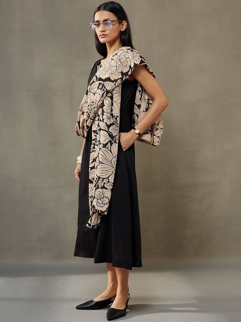 contemporary formal women floral regular cotton kurta with dupatta