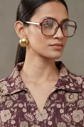 contemporary formal women floral printed regular cotton kurta with trousers