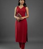 structured workwear women regular kurta with trousers