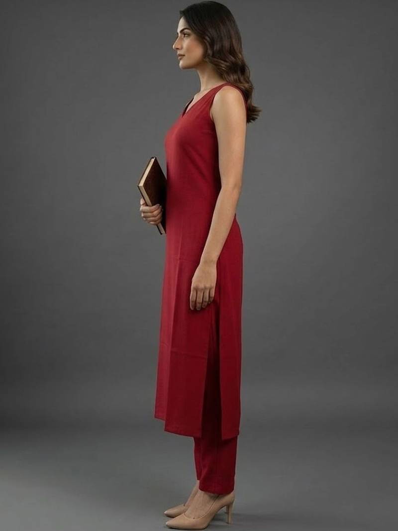 structured workwear women regular kurta with trousers