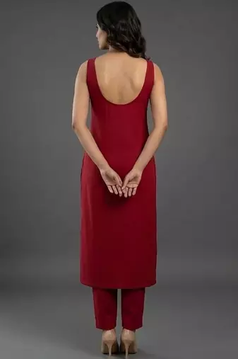 structured workwear women regular kurta with trousers