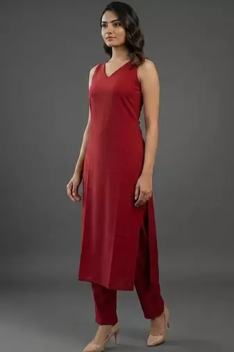 structured workwear women regular kurta with trousers