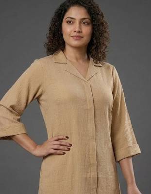 formal women regular silk crepe kurta with trousers 6