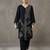 smart women ethnic motifs embroidered regular thread work kurta with trousers