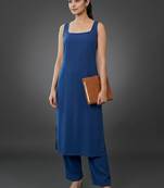 smart women regular kurta with trousers
