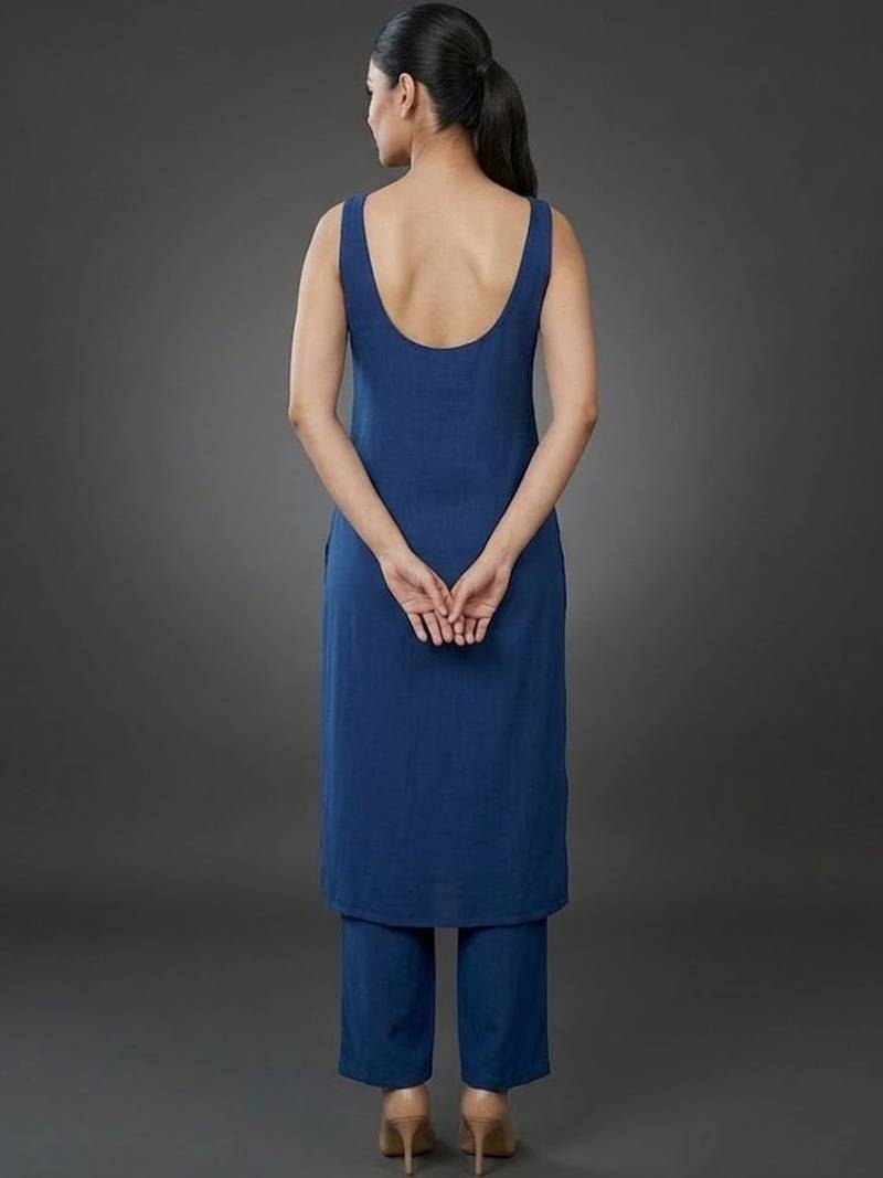 smart women regular kurta with trousers
