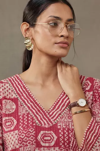 everyday classic women ethnic motifs printed regular cotton kurta with trousers
