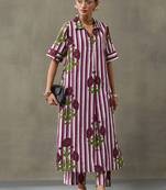 workwear women printed regular cotton kurta with trousers