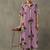 workwear women printed regular cotton kurta with trousers