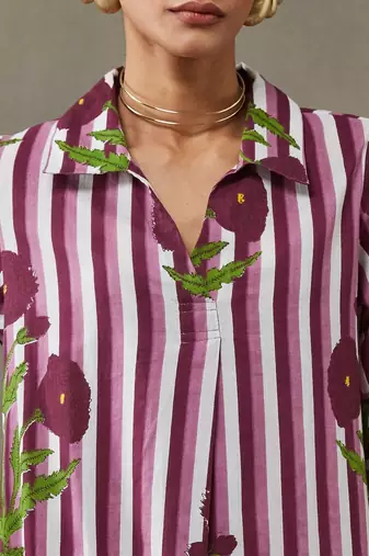 workwear women printed regular cotton kurta with trousers