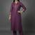 smart women ethnic motifs embroidered regular thread work kurta with trousers