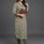 contemporary formal women printed regular kurta with trousers