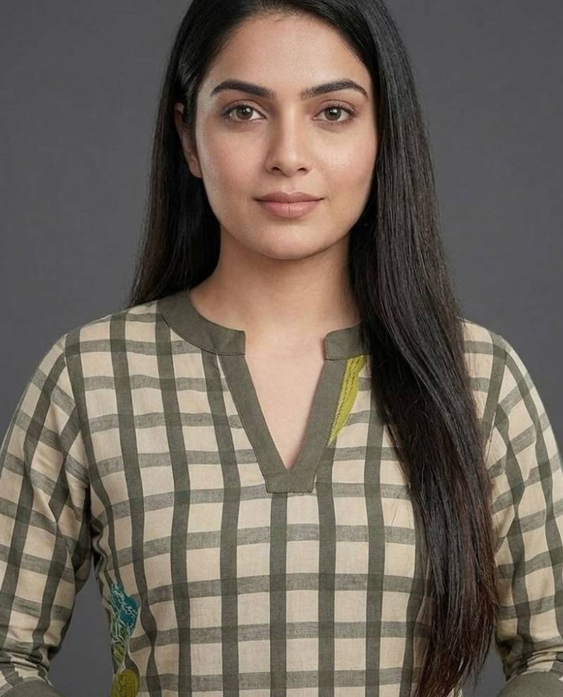 contemporary formal women printed regular kurta with trousers