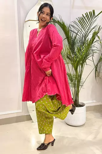 Gulnaar cotton farshi salwar set