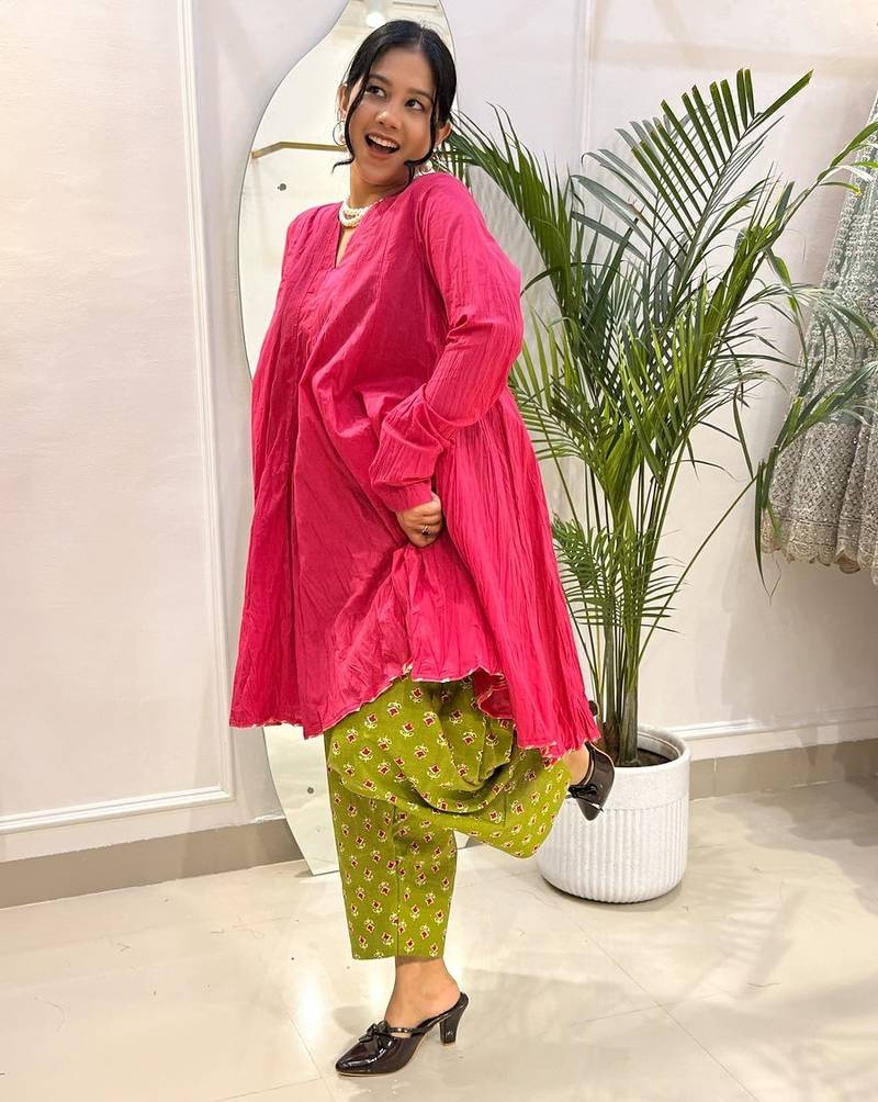 Gulnaar cotton farshi salwar set