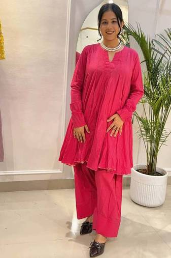 Gulnaar cotton farshi salwar set