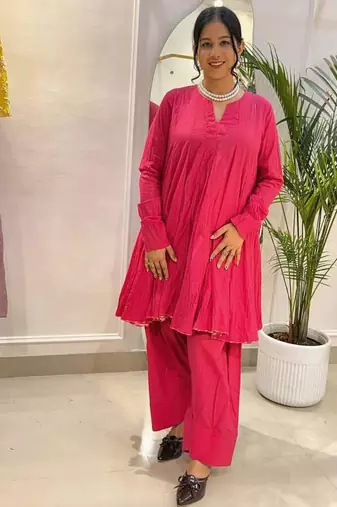 Gulnaar cotton farshi salwar set