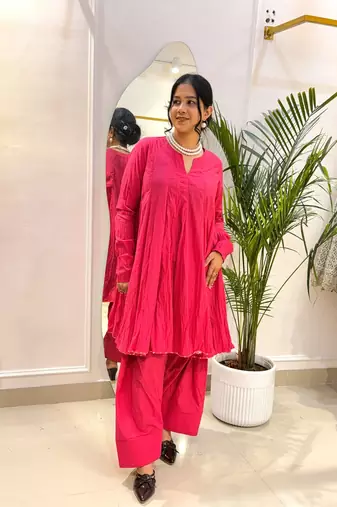 Gulnaar cotton farshi salwar set