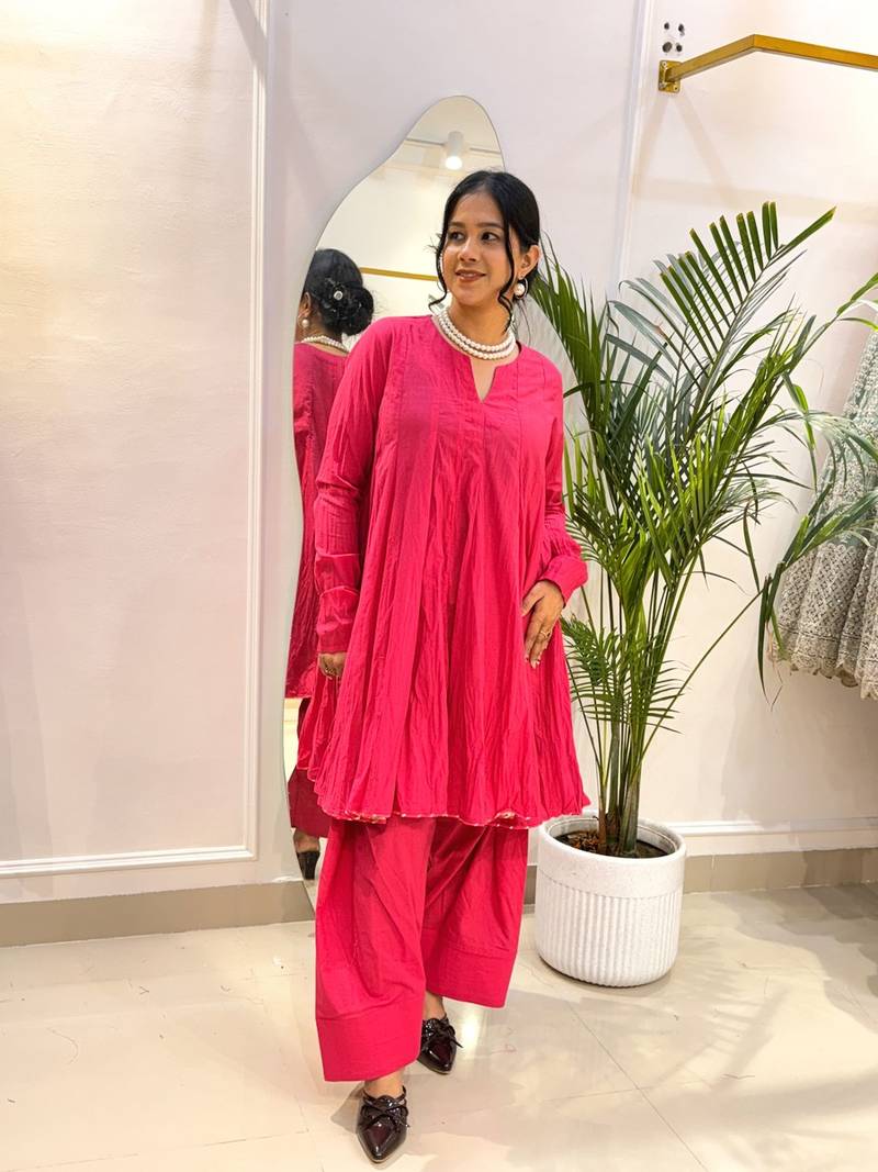 Gulnaar cotton farshi salwar set