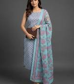 office-wear women ethnic motifs printed regular kurta with trousers & with dupatta