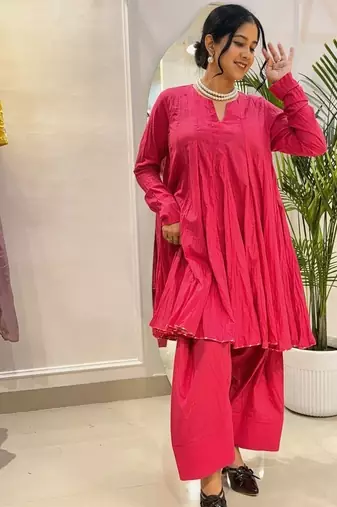 Gulnaar cotton farshi salwar set