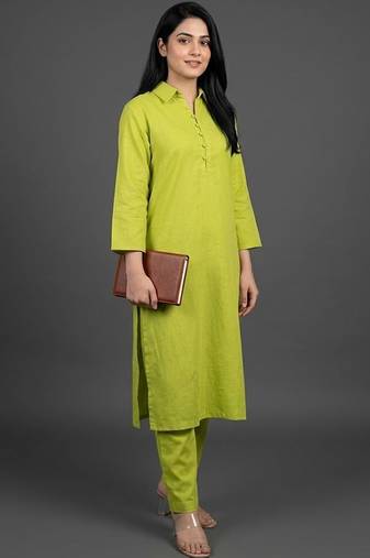 tailored women regular kurta with trousers