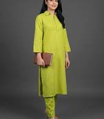 tailored women regular kurta with trousers