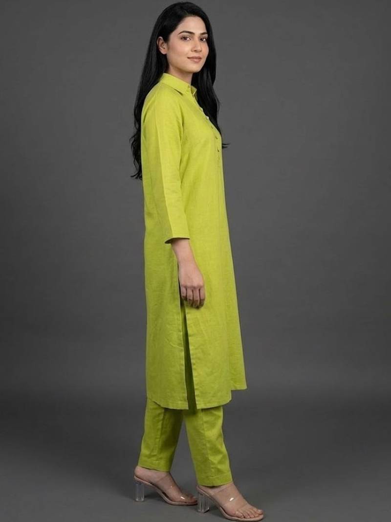 tailored women regular kurta with trousers
