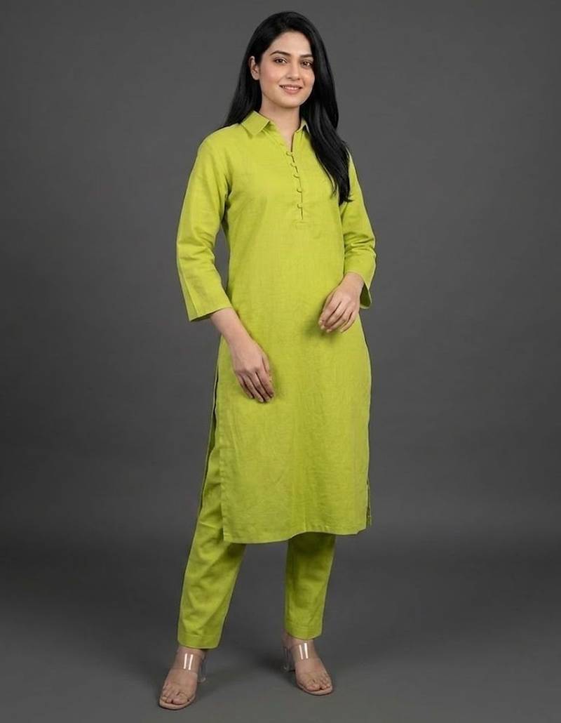 tailored women regular kurta with trousers