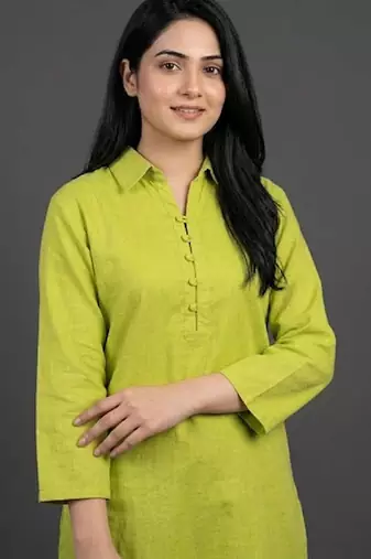 tailored women regular kurta with trousers