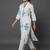 formal women printed regular kurta with trousers
