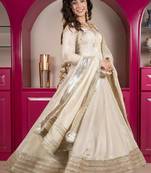 Royal ivory cosmo anarkali